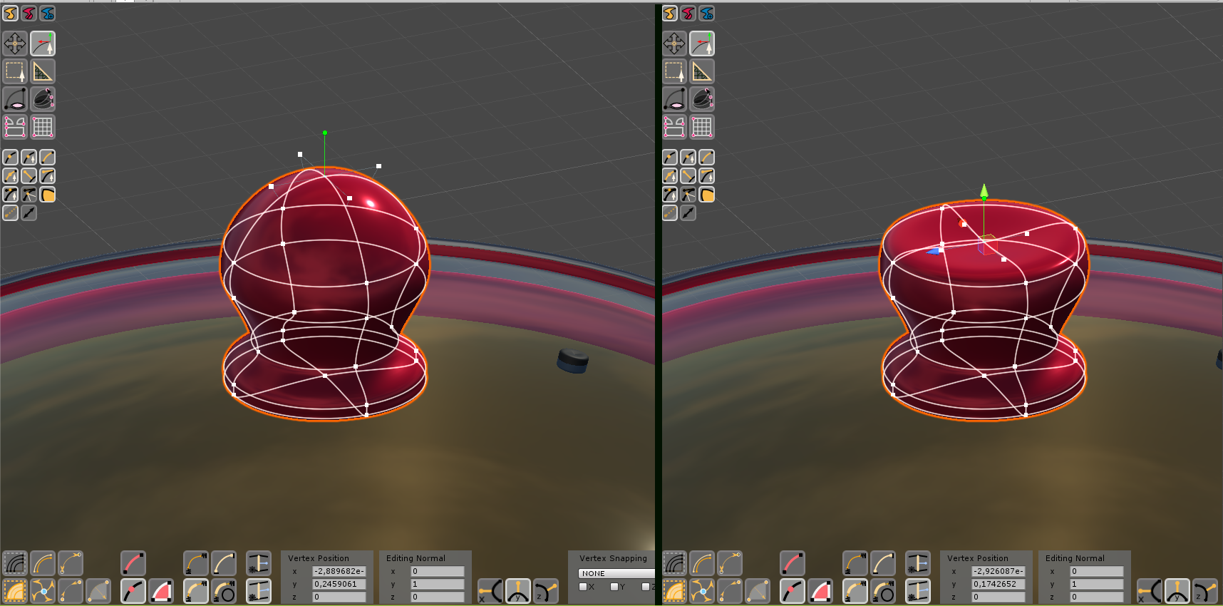 Curved Poly Behaviour